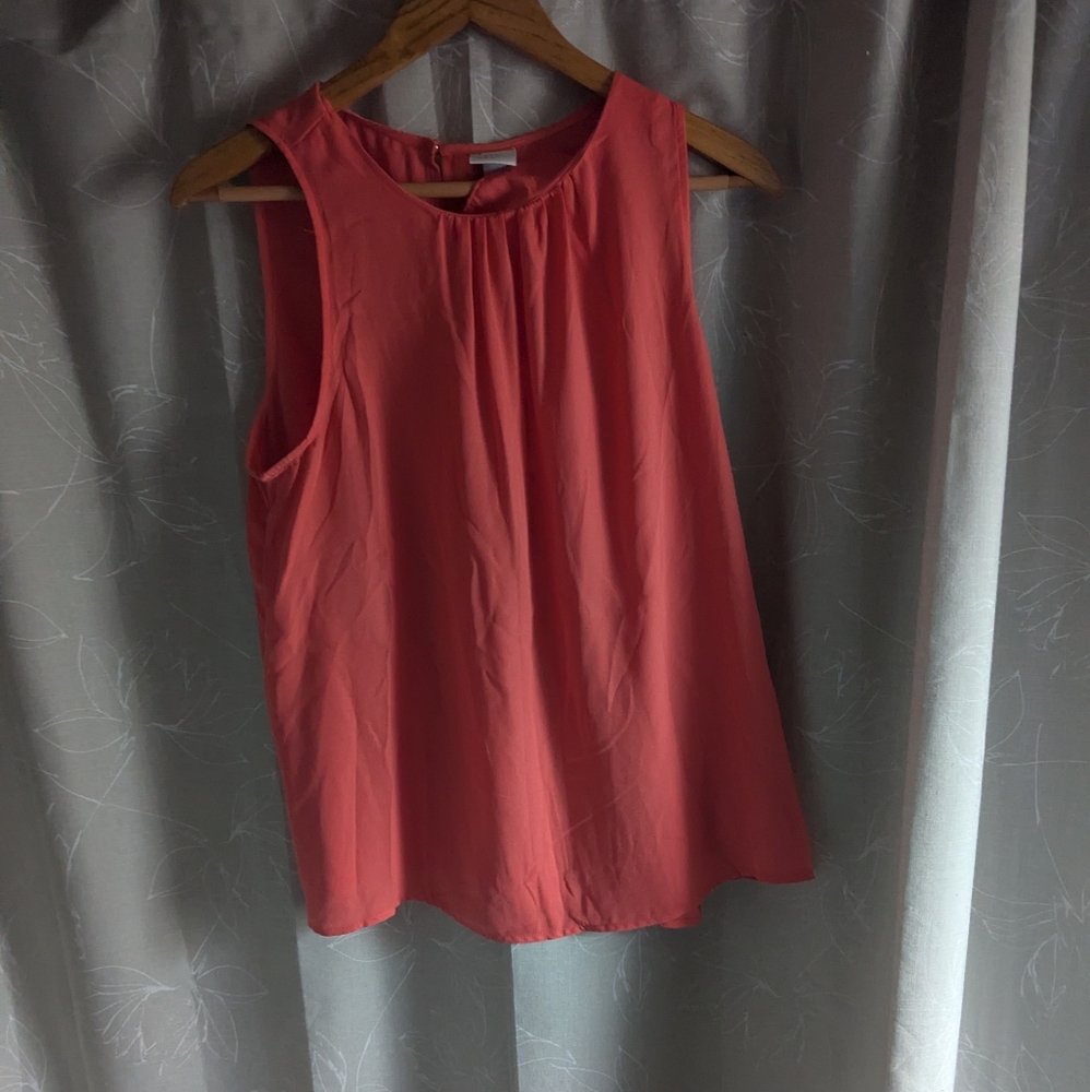 Coral Sleeveless Relaxed Tank Top